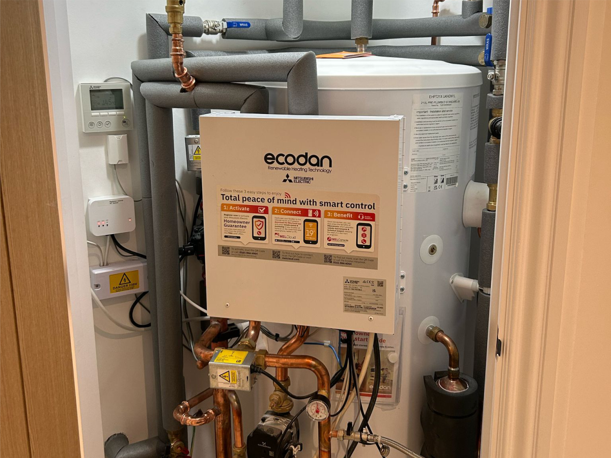 Air source heat pump control system installed in Harlow, Essex