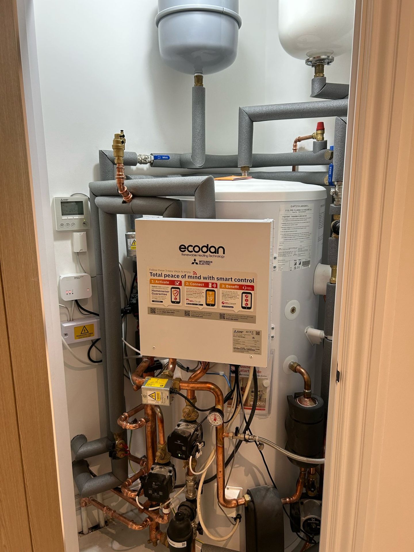 Unvented cylinder installation in a new build property in Essex