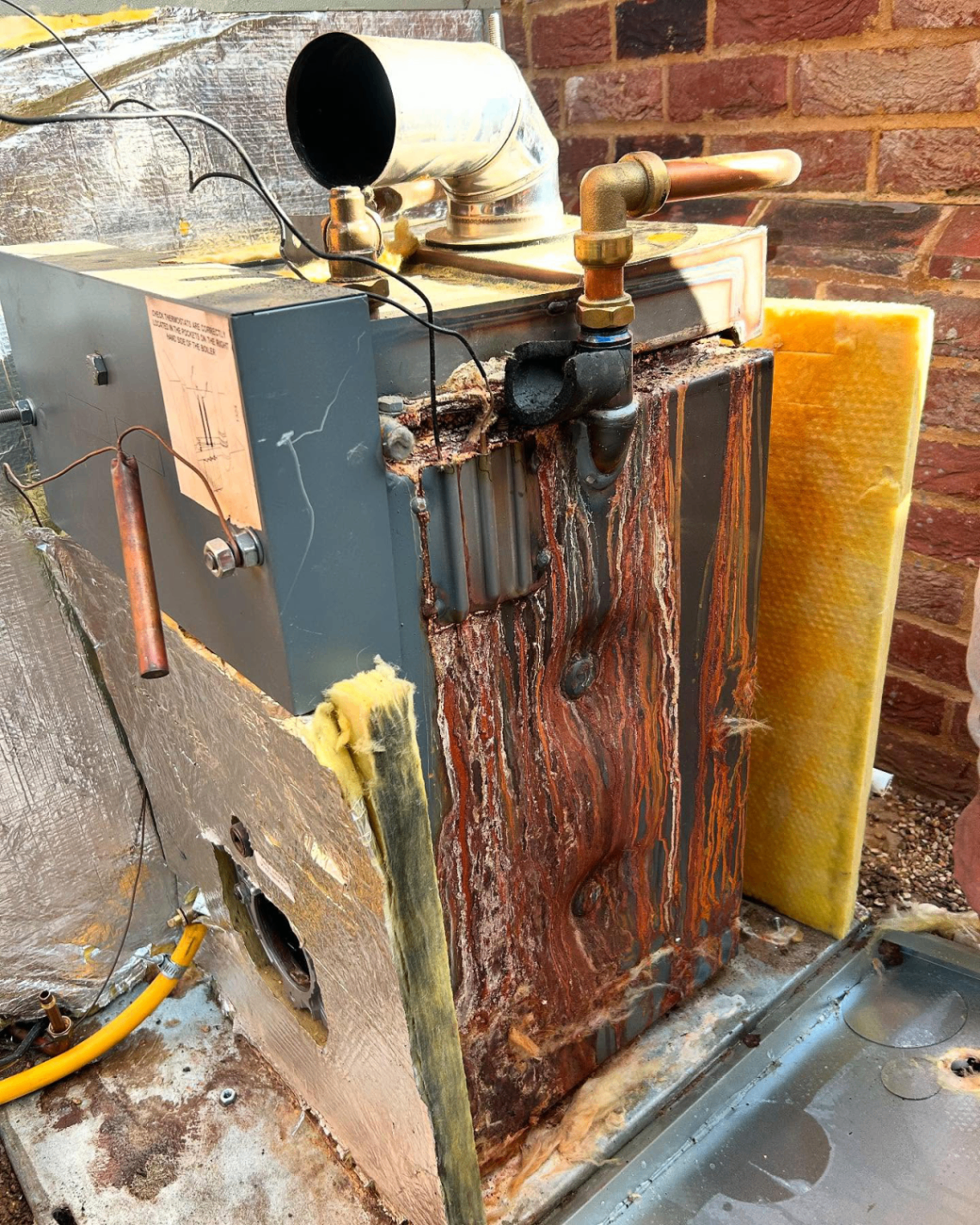 Old oil boiler before replacement in Burnham-on-Crouch, Essex