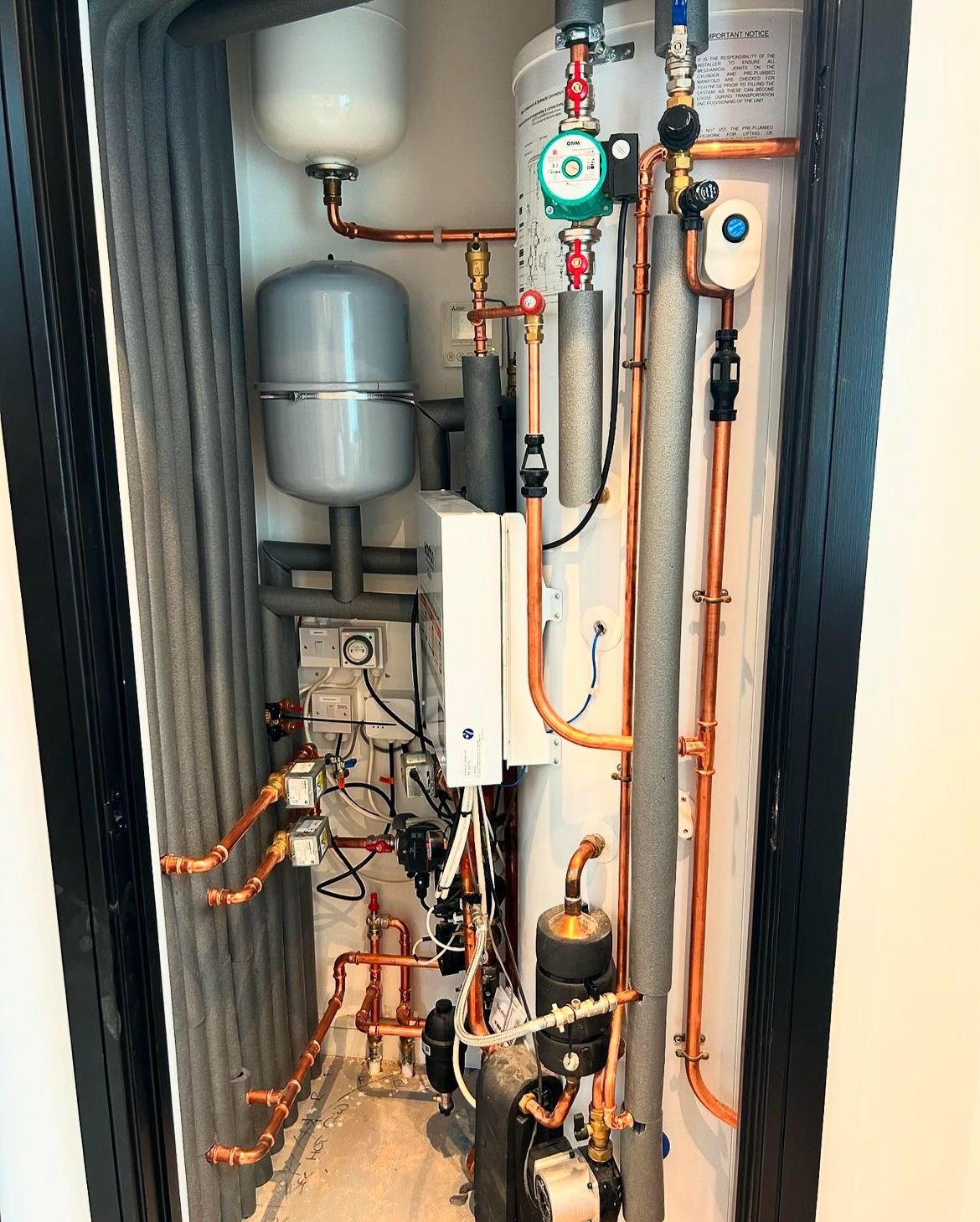 Copper pipework and valves fitted by a plumber in Chelmsford, Essex